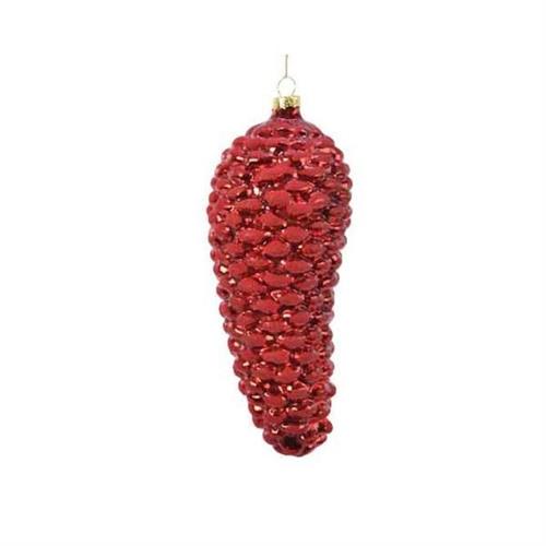 PENDENTE PIGNA ROSSA IN VETRO