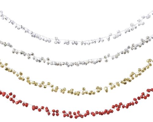 GHIRLANDA CAMPANELLE METALLO COL ASSORTITI 120 CM