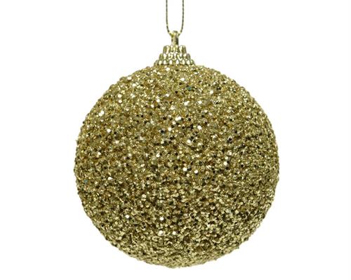 PALLINA DI NATALE GLITTER ORO 8 CM