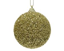 PALLINA DI NATALE GLITTER ORO 8 CM