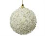PALLINA DI NATALE AVORIO GLITTERATA 8 CM