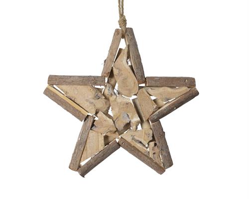 PENDENTE STELLA IN LEGNO 30 CM