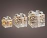 PACCHI REGALO NATURALI LUMINOSI LED INNEVATI SET 3 PZ