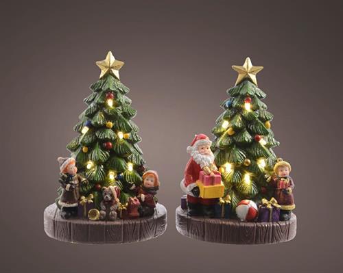 ALBERO A BATTERIE CON LUCI  10x8.5x15.5cm