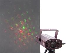PROIETTORE LASER CON MOVIMENTO A RITMO DI MUSICA 12x9x5cm