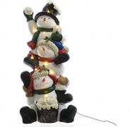 STATUA LUMINOSA PUPAZZO DI NEVE 2 ASS 44x34.5x95cm