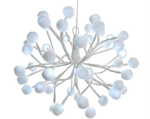 LED twig ball l w snowball ind white/cool white 25cm-48L