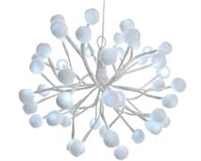LED twig ball l w snowball ind white/cool white 25cm-48L