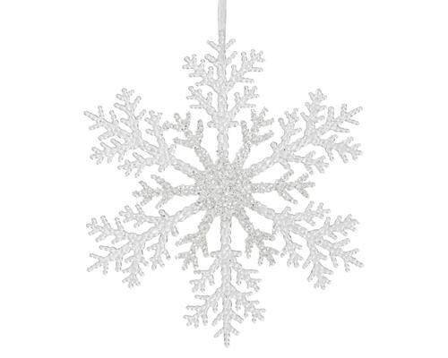 DECORAZIONE SAGOMA NEVE TRASPARENTE dia21cm