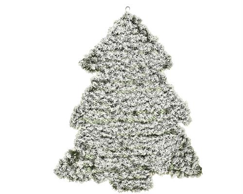 ALBERO DI NATALE DA PARETE INNEVATO H.100X80X9 CM