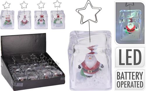 SEGNAPOSTO NATALE CON LED 5X12CM