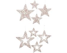 STELLA DA APPENDERE BIANCO E ROSSO 30 CM