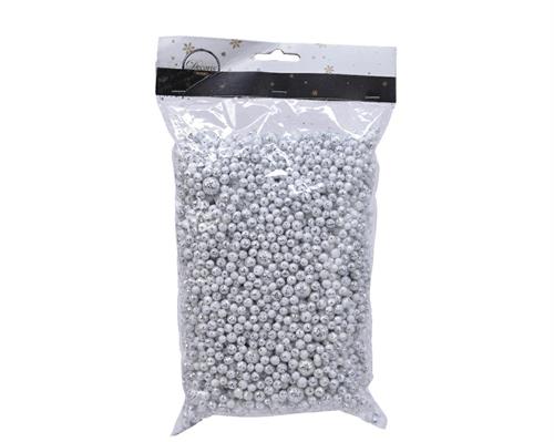 PERLINE IN SCHIUMA GLITTERATE ARGENTO 50 GR