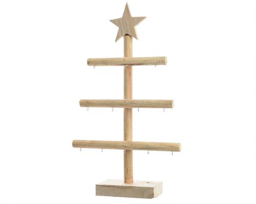 ALBERO IN LEGNO NATURALE CON GANCI  60x35cm