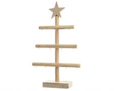 ALBERO IN LEGNO NATURALE CON GANCI  60x35cm