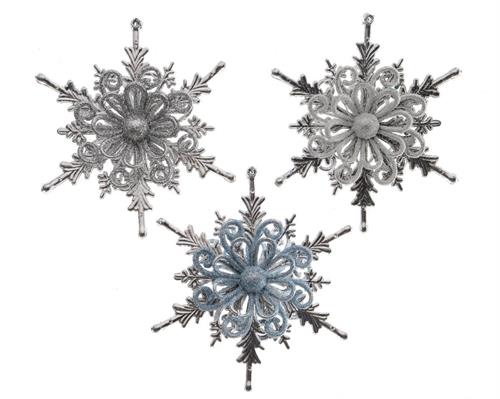 FIOCCHI DI NEVE DA APPENDERE ASSORTITI 12 CM