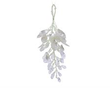 DECORAZIONE PENDENTE BIANCO PERLATO