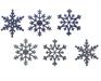 PENDENTE NATALIZIO FIOCCO DI NEVE BLU GLITTERATO