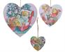 SET CUORI DECORATI DA APPENDERE IN LEGNO