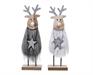 RENNA IN LEGNO 4X8X26,5CM BIANCO/GRIGIO