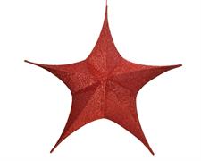STELLA ROSSA GLITTERATA DA APPENDERE 135 CM