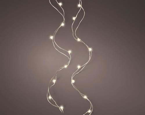 LUCI DI NATALE A BATTERIA 100 MICROLED BIANCO CALDO