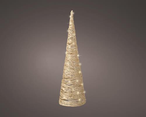 CONO IN CARTA 60CM CON 30 MICROLED BIANCO CALDO