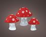 FUNGHI LUMINOSI 25CM/32LED 20CM/24LED 18CM/16LED BIANCO FREDDO