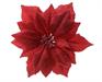 FIORE STELLA DI NATALE ROSSA COL CLIP 24x24x6cm