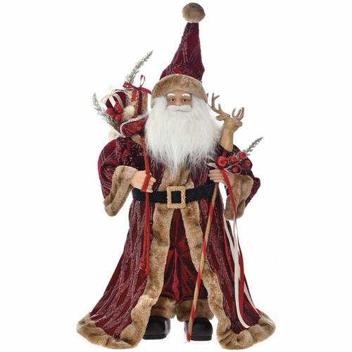 BABBO NATALE BORDEAUX 65CM