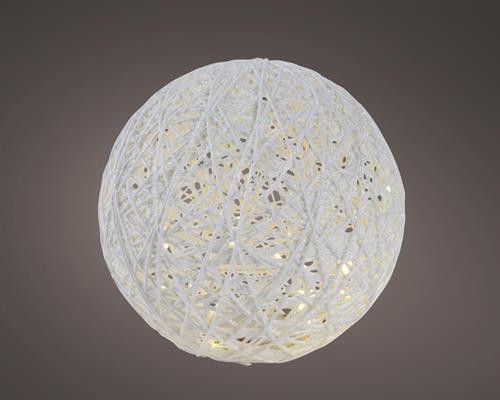 SFERA LUMINOSA IN CARTA CON 30 MICROLED BIANCO CALDO 20 CM