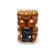 PALLINE DI NATALE RAME 2,5 CM CONFEZIONE 24 PZ