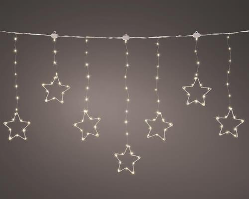 TENDA LUMINOSA STELLE LED BIANCO CALDO ESTERNO H.60X120 CM 8 GIO