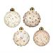 PALLINA DI NATALE 8CM TRASPARENTE CON DECORI