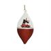 PENDENTE OLIVA 15CM ROSSA CON DECORO