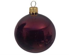 PALLINE DI NATALE BORDEAUX LUCIDO 6 CM CONFEZIONE 6 PZ