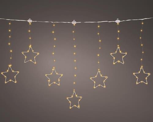 TENDA LUMINOSA STELLE LED BIANCO CALDO ESTERNO 156LED H.60X120 C
