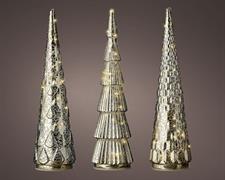 ALBERO DECORATO 35CM 15 LED LUCE BIANCO CALDO