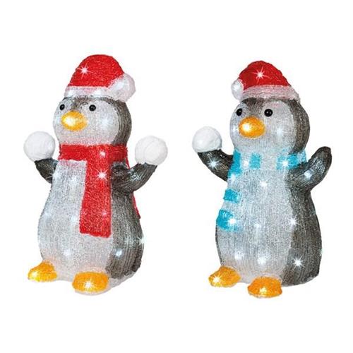 PINGUINO LUMINOSO 35CM 40 LED BIANCO FREDDO