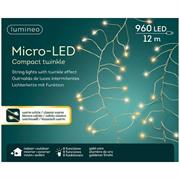 CATENA LUCI MICROLED 12MT 960 LED LUCE BIANCO FREDDO/CALDO