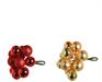 PALLINE DI NATALE A GRAPPOLO ORO-ROSSO 10 PZ