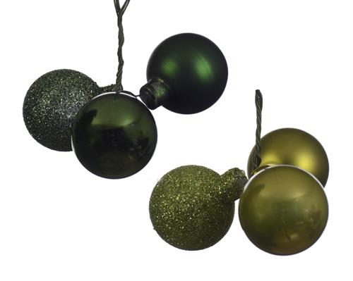 PALLINE PER ALBERO SET DA 3 PZ VERDE dia3cm