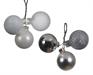 PALLINE DI NATALE A GRAPPOLO ARGENTO 3 PZ