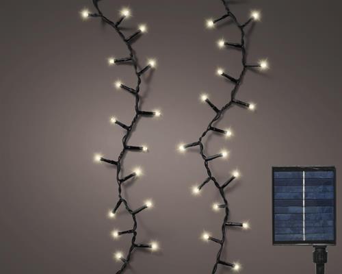 LUCI DI NATALE CON 500 LED BIANCO CALDO 11 MT SOLARE