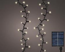 LUCI DI NATALE CON 500 LED BIANCO CALDO 11 MT SOLARE