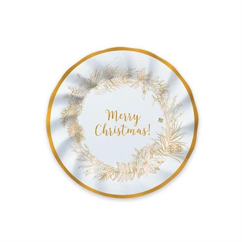 PIATTI 20CM CHRISTMAS GOLD 8PZ