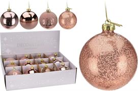 PALLINA DI NATALE ROSA GOLD 8 CM