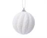 PALLINA DI NATALE IN FOAM BIANCO GLITTER 8 CM