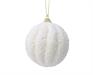 PALLINA DI NATALE IN FOAM AVORIO GLITTERATA 8 CM