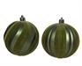 PALLINA DI NATALE VERDE DECORI VELLUTATI 8 CM 2 ASS